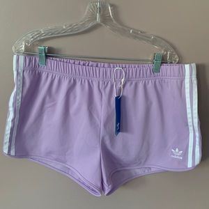 Purple Adidas shorts